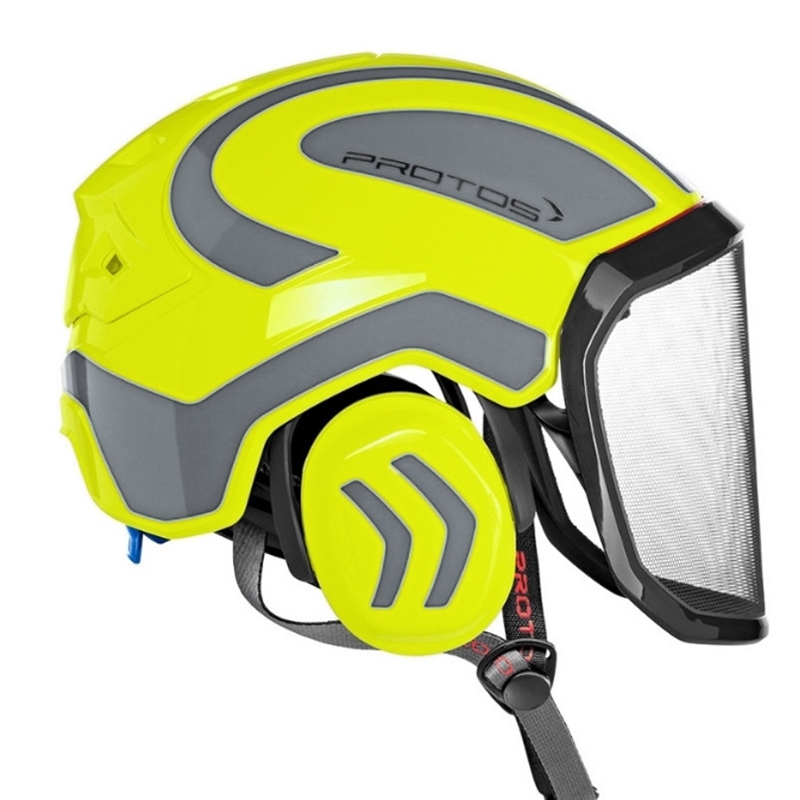 Pfanner Protos Arborist Helmet - Neon Yellow/Gray